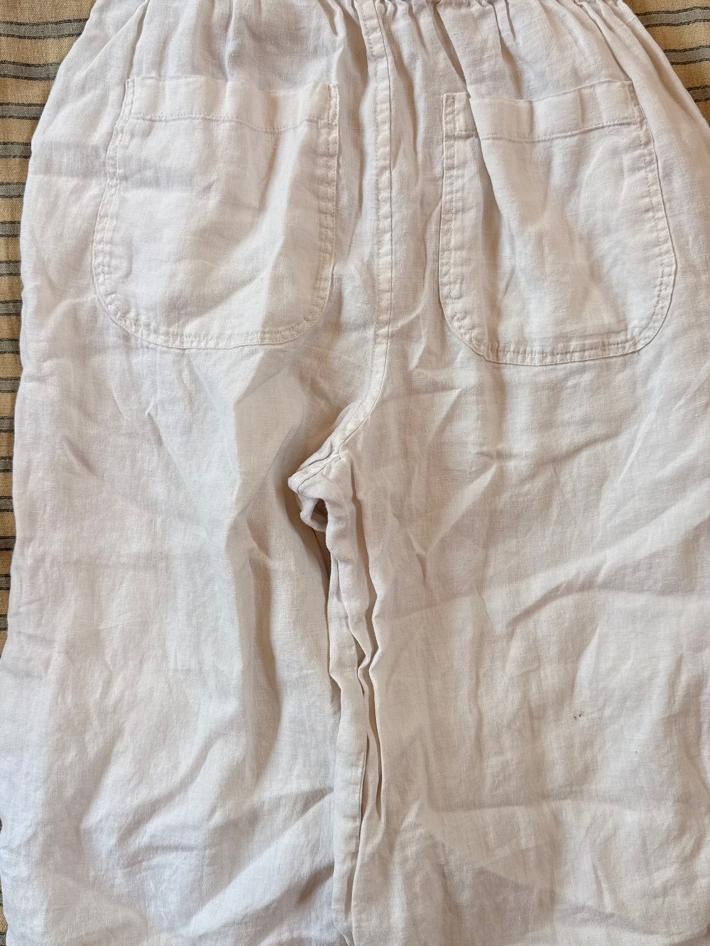 Buck Mason Linen Drawstring Pants in White